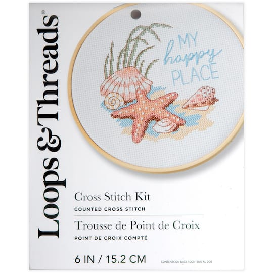 Happy Place Counted Cross Stitch Kit by Loops &#x26; Threads&#xAE;